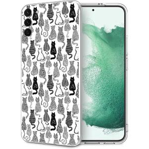 Compatible with Samsung Galaxy S22 Case, Funny Cute Cat Soft TPU Fashion Cool Slim Shockproof Protective Phone Cases for Women Girls