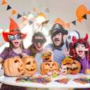 Yexiya 36 Pieces Halloween Fall Craft Kits DIY Pumpkins Hanging Ornaments Make Your Own Pumpkin Sticker Craft Cuttings for Halloween Party Favors Decoration School Classroom Activities