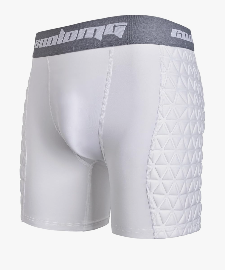 COOLOMG Boys Youth Padded Baseball Sliding Shorts w/Cup Pocket Softball Slider Shorts for Football Lacross, S