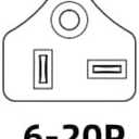 2 x Toptekits Black NEMA 6-20P Universal Plug Adapter110-250V 15A,Universal World to North American US NEMA 6-20P Electrical Plug Adapter Converter