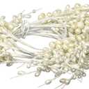 Darice VL4583 Pearl Berry Seed Bead Garland, 6-Feet, White