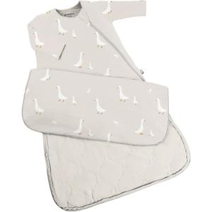 GUNAMUNA Unisex Long-Sleeve Sleep Sack, Wearable Sleep Bag for Toddlers and Babies, Soft Rayon (3-9 Months, Goose)