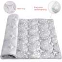 Moonsea Baby Play Mat 74"x50" Playpen Mat Thick Ultra Soft Playpen Mat for Playing or Crawling, One-Piece Crawling Mat Non Slip Padded Baby Playmat for Floor 74x50 Inches, Grey with Star