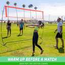 GoSports Freestanding Volleyball Training Net - 12 ft or 20 ft - Indoor our Outdoor Use, Instant Setup, and Height Adjustable