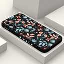 for Samsung Galaxy S25 Case, Creative Patterns Slim Non Slip Lightweight Phone Cover for Galaxy S25 6.2 inch, Leaf Black