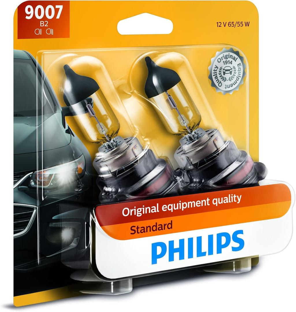 Philips Automotive Lighting 9007B2 Standard Halogen Replacement Headlight Bulb, 2 Pack