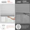 No Drill No Tools Blackout Cellular Shades Cordless Easy Install Honeycomb Blinds Thermal Insulated Noise Reduction Blinds for Indoor Windows,Blackout-Black,52.5" W x 48" H