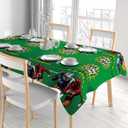 2 x Football Party Tablecloth  3 Pack 108" x 54" Plastic Table Covers, Comic Style Design with Its Game Time & Players  Disposable Table Cloths for Football Birthday, Tailgate, Game Day Decorations