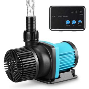 1850GPH 55W16FT Aquarium 24V DC Water Pump with Controller, Submersible and Inline Return Pump for Fish Tank,Aquariums,Fountains,Sump,Hydroponic,Pond,Freshwater and Marine Water Use