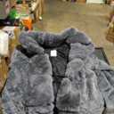 Faux Fur Jacket Coat Hooded Warm Winter Outwear Thicken Jackets Parka Long Cardigan Overcoat Fashion Clothes, XL