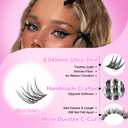 Lash Clusters Kit, DIY Cluster Eyelash Extensions 818mm,168pcs Fluffy D Curl Natural Lashes with Bond and Seal,Remover,TweezersNatural Fake Cat Eye Individual Manga Clusters 2-3-L