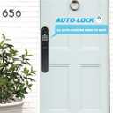 Digital Door Lock with Keypad Set,Smart Door Lock with Keypads,Electronic Deadbolt Keypad with Door Handle Lock Set for Front Door,Electronic Door Lock with Passcode and Key,Matte Black