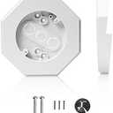 Vinyl Siding Light Mounting Block with Built-in Electrical Box, 8141 Vinyl Electrical Mounting Block for Outdoor Light, Ideal for 1/2" Lap Siding – White(1 Pack)