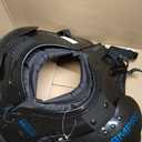 CHAMPRO Scorpion Youth Football Shoulder Pad (Large, Black, Blue)