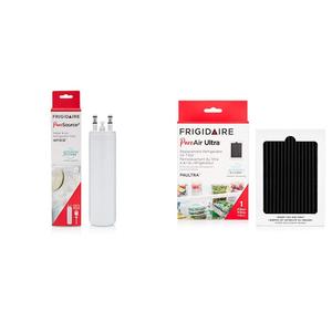 FRIGIDAIRE PAULTRA Pure Air Ultra Refrigerator Air Filter with Carbon Technology to Absorb Food Odors, 6.5 Inch x 4.75 Inch and Water and Ice Refrigerator Filter