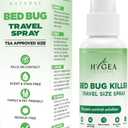 Hygea Natural Lice, Mite, and Bed Bug Killer Travel Spray - TSA Approved Size – Child & Pet Friendly – Immediate Results – Stain & Odor Free, for Hotels, Suitcase, Backpack, Shoes, Bed Bug Spray(3oz)