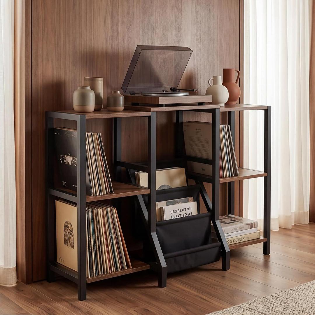 REVOLV Record Player Stand 32 Inch Tall Record Player Stand