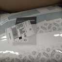 Madison Park 100% Cotton Quilt Set Floral Print, Double Sided Stitching, All Season, Lightweight Coverlet Shabby Chic Bedding Layer, Matching Shams, Full/Queen, Light Teal 6 Piece,Aqua
