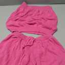 Chang Yun Womens Summer Jumpsuits Casual Loose Sleeveless Off Shoulder Elastic Waist Romper Loungewear Two Piece Outfits (Small, Rose Red)