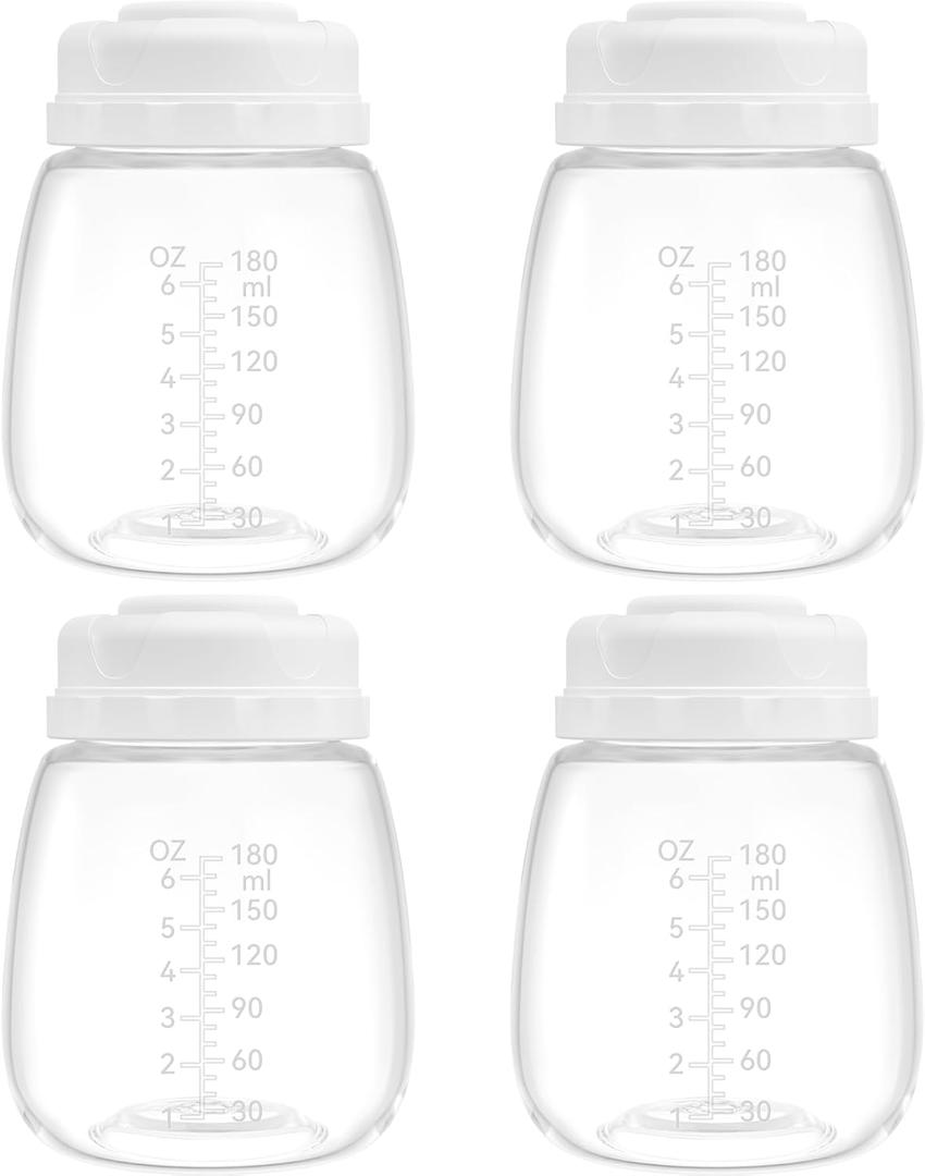 Replacement Pump Bottles for Spectra/Motif Luna/Most Wide-Mouth Flanges, S1 S2 Milk Storage Bottle for Pumping, 6oz/180ml
