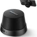 MOMAX Magnetic Portable Bluetooth Speaker - Mini Waterproof Shower Speaker with Bass, 12H Playtime, Outdoor Speaker True Wireless Stereo Pairing for Golf, Beach, Home, Travel, Gift Ideas (Black)