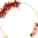 Wokceer Wedding Arch 8.5FT Round Backdrop Stand Gold Metal Circle Balloon Arch Frame Stand for Wedding Ceremony Birthday Party Bridal Shower Anniversary Candy Tables Decoration