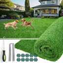 Oiyeefo Artificial Turf Grass Indoor Outdoor - Pet Friendly Synthetic Fake Turf Rug with Drainage Holes for Patio, Balcony, Backyard, Landscape Decortaion - Replacement Dogs Grass Mat(7Ft x 13Ft)