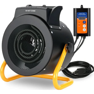 Noarixa Greenhouse Heater with Digital Thermostat, 1500W/750W Electric Grow Tent Heater, IPX4 Waterproof, Overheat Protection, Fast Heating for Patio, Flower Room, Green House, Ourdoor, Black