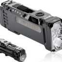 WUBEN X4 EDC LED Flashlight with RGB Light, 1500 Lumens Mini Flashlight with Tactical Switch and Magnetic, IP68 Portable Pocket Clip USB C Flash Light for Camping, Checking, Emergencies (Gray)