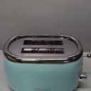 Mueller Retro Toaster 2 Slice with 7 Browning Levels and 3 Functions: Reheat, Defrost & Cancel, Stainless Steel Features, Removable Crumb Tray, Under Base Cord Storage, Turquoise
