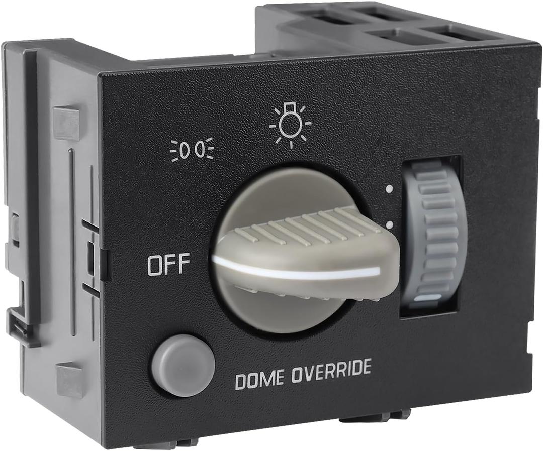 LCWRGS Headlight Switch Replacement for 1995-2009 Chevy GMC C1500 C2500 C3500 K1500 K2500 K3500 Express 1500 2500 3500 Tahoe, Headlamp Dimmer Switch, 93443101, D1523H, DS876