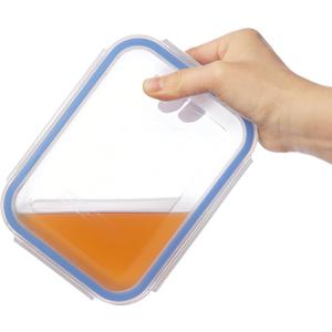 Amazon Basics Leak-Proof Glass Locking Lids Food Storage Containers, 4-Piece