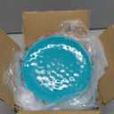 Melamine Dessert Plate, 6 inch Small Dinner Plates, Set of 8, Vintage Appetizer Plate Serving Dishes, Small Serving Plates Party Plates for Fruit Snack Side Dishes, Teal