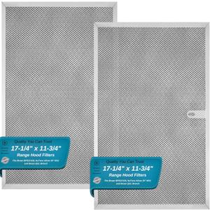 Broan Model BPS1FA36 Range Hood Filter 11-3/4" X 17-1/4" X 3/8" Replacement for NuTone Allure 36" WS1 and Broan QS1 36-Inch Filter Aluminum (2-Pack)