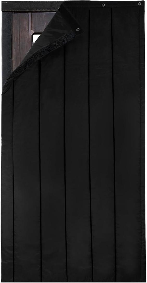 TroyStudio Thick Door Soundproofing Blanket, 37.5 x 86.6 x 0.8 inches Heavy Window Sound Barrier Sheet, Home Acoustic Dampening Curtain Divider, Noise Blocker for Bedroom Wall Music Recording Studio