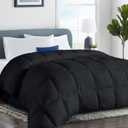COHOME 2200 Series Queen Size Down Alternative Comforter Quilted Duvet Insert with Corner Tabs - All Season Reversible Luxury Hotel Bedding Comforter - Reversible - Black