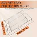 Upgraded Air Fry Tray for 30" Oven with Drip Pan, Compatible with Frigidaire 30" Ranges and Wall Ovens, Stainless Steel, Oven Rack Measures 25" x 16" x 1.75"