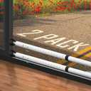 PBHEPJ Sliding Door Security Bar, 18.5-51 inch Adjustable Patio Door Security bar with Rubber Tips, Multi-use Window Security Bars, Sliding Door Stopper, White, 2 Pack