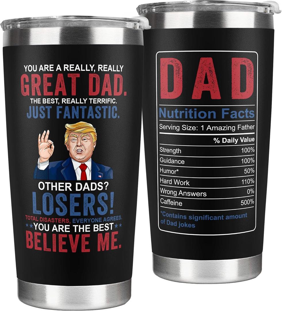 Gifts for Dad from Daughter, Son - Fathers Day Gift for Dad - Birthday, Father's Day, Christmas Gifts for Dads - Father Gift Ideas - New Papa Daddy Stepdad Ideas for Men - 20 Oz Tumbler