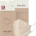 BEIGE X-LARGE [10 PCS] 25% LARGER KF94 Face Mask [Made in Korea] In 5 PCS Reclosable Package Breathable Premium Quality [Package in English]