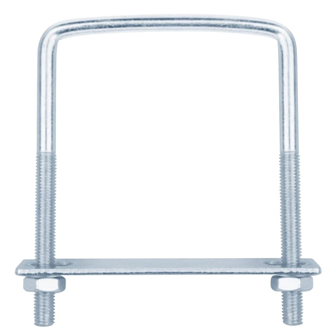 6 PCS Square U-Bolts for Trailer, M10 x 4" x 5-3/4", Galvanized Steel