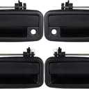 LUJUNTEC Exterior Door Handles Driver Passenger Side Replacement for 1988-1992 For Toyota Corolla Texture Black(4pcs)