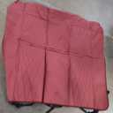 CAR PASS Piping Luxury Faux Leather Seat Covers Full Set, Premium Delux Anti-Slip Waterproof Automotive Seat Cover Universal Fit for Sedans Suvs Vans Trucks, Armrest & Airbag Compatible, Burgundy Red(Only Rear Seats)