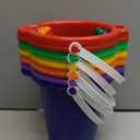 Large Sand Pail with Shovel, 7'' Large Size Sand Water Bucket for Beach Fun Great Summer Party Accessory(6 Bucket + 6 Shovels)