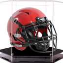 Football Helmet Display Case Full Size,Baseball Helmet Display Case,Self-Assembly Helmet Display Box Protection Holder Dustproof Sports Collectibles Storage Showcase 17*15*12.6IN