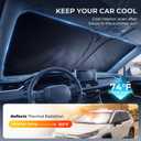 [2026 Upgraded] DooGooCoo Windshield Sun Shade for Honda Pilot 2016-2025 2026 [Cooling Ice-Crystal, 100% Sun Block ] Sun Shade for Car Windshield for Honda Pilot Sunshade, Custom Fit for Pilot.