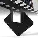 CNQLIS Hurricane Ties for Rafter, 10 Pack 13-Gauge (Thickness 2.2mm) Hurricane Straps, Heavy Duty Galvanized Rafter Hanger Brackets, for Roof Joist Hangers Black