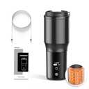 EAST MOUNT Smart Temperature Controlled Mug,Heated Coffee Mug,16 Hours Battery Life,Vacuum Insulated Hot Beverage Warmer 15OZ,with LCD Display 90°F to 150°F