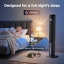 OLIXIS Tower Fan for Bedroom, 60°Oscillating Fan with Remote, 25ft Far, 28dB Quiet Electric Standing Fan, 12 H Timer, 5 Speeds, 4 Modes, Bladeless Floor fan for Home, Office, Indoor, 36 Inch