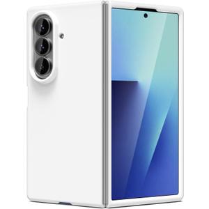 oakxco for Samsung Galaxy Z Fold 7 Phone Case Liquid Silicone, Cute Thin Slim Grip Soft Rubber Gel for Women Men, Smooth Matte TPU Plain Solid Color Girly Case with Camera Cover Protection, White